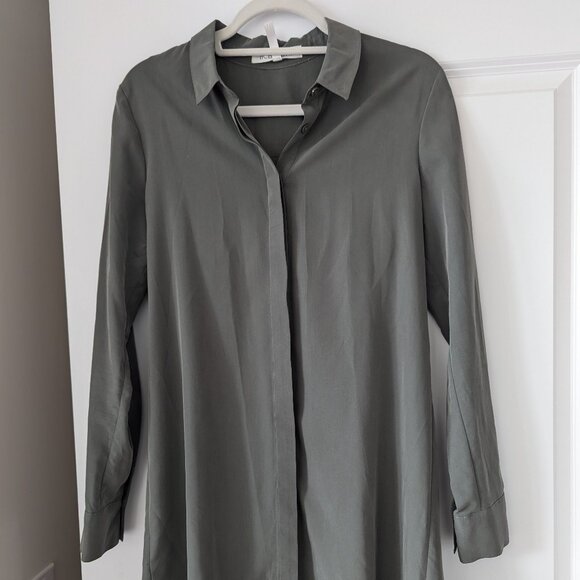 Green BCBGeneration button down dress - Picture 1 of 4